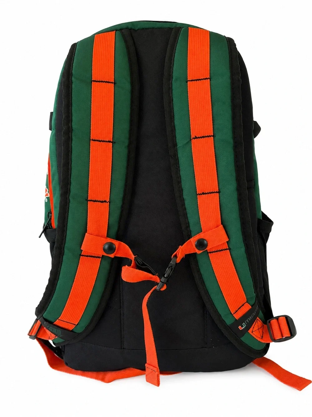 Adidas Miami Hurricanes Backpack Green Orange Laptop Bookbag